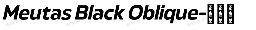 Meutas Black Oblique字体转换